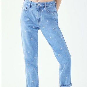 pacsun mom jeans size 28 raining daisy